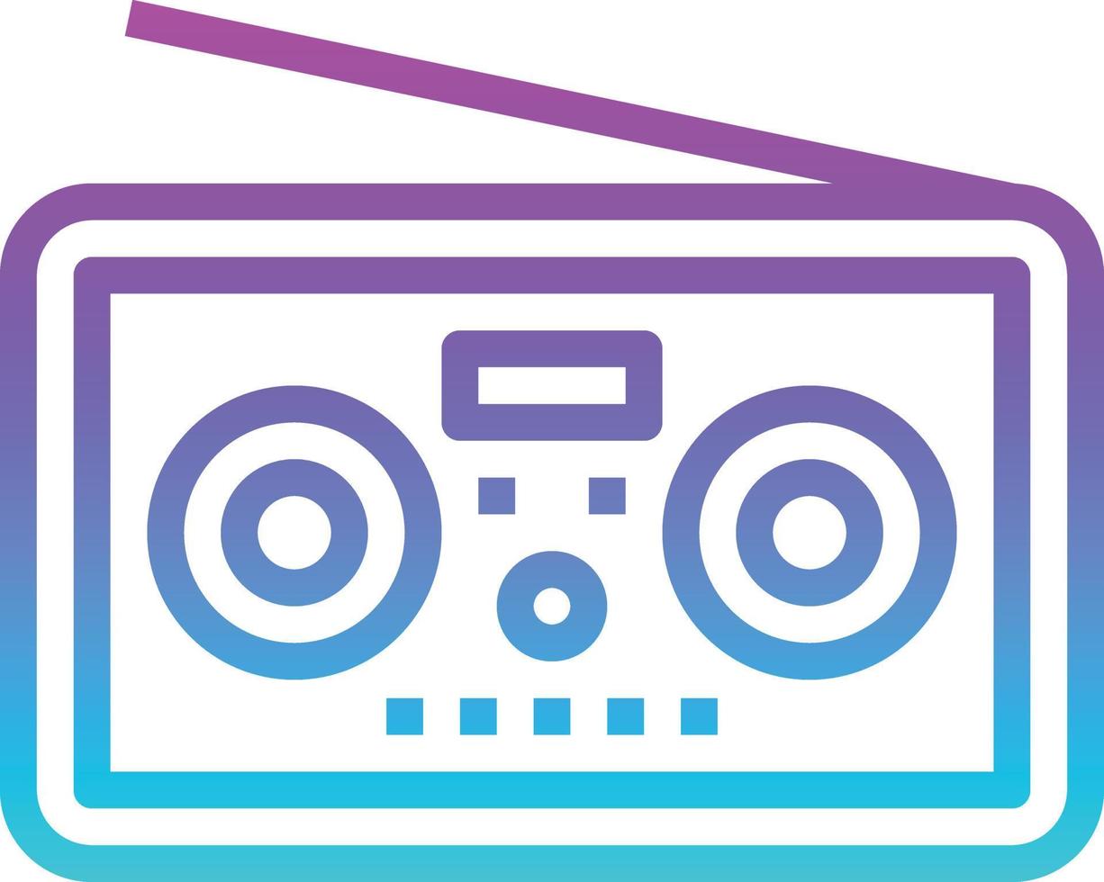 radio electronics communication - gradient icon vector