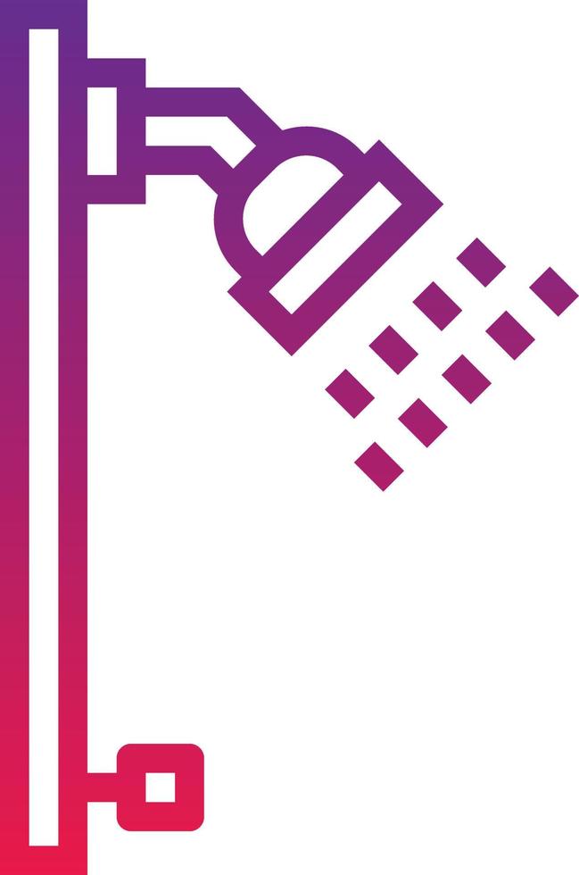 shower bathroom clean - gradient icon vector