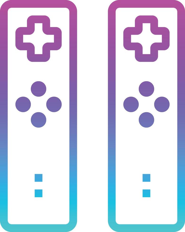 remote game controller wifi - gradient icon vector