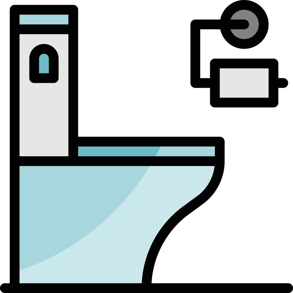 toilet restroom bathroom lavatory wc - filled outline icon vector