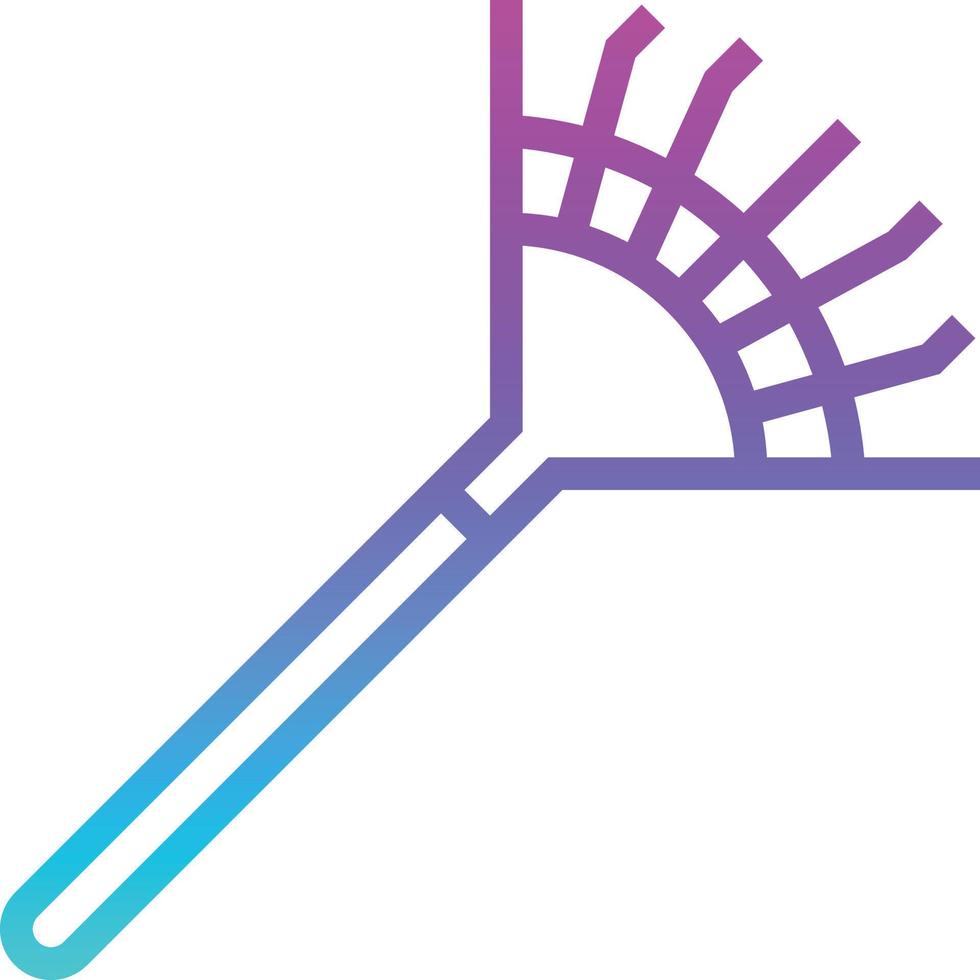 rake tool farm - gradient icon vector