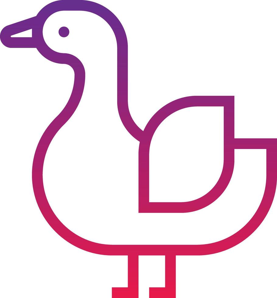 duck animal farm - gradient icon vector