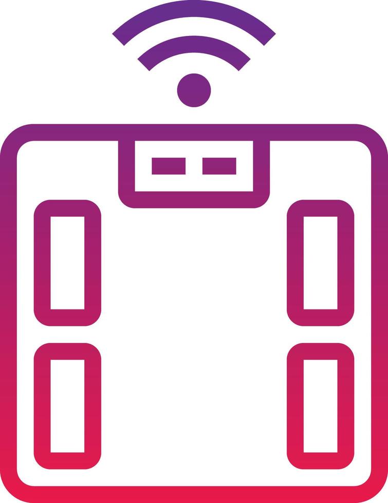 scale wifi weight - gradient icon vector