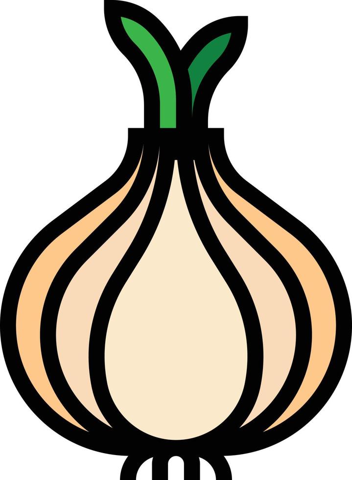 onion farm vegetable - filled outline icon vector