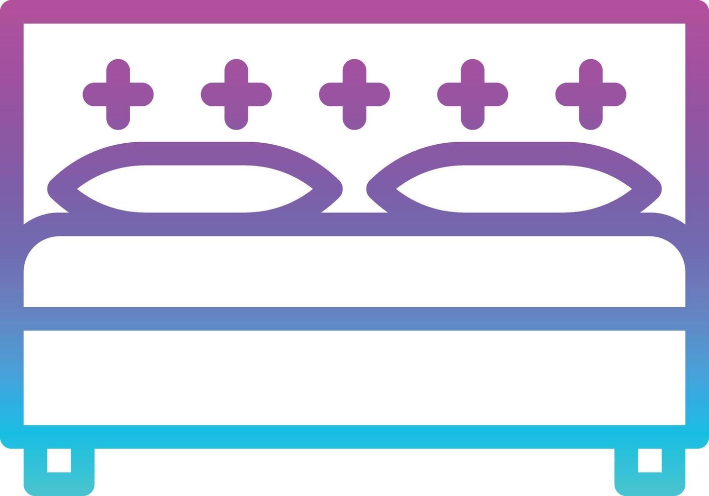 bed sleep house family furniture - gradient icon vector