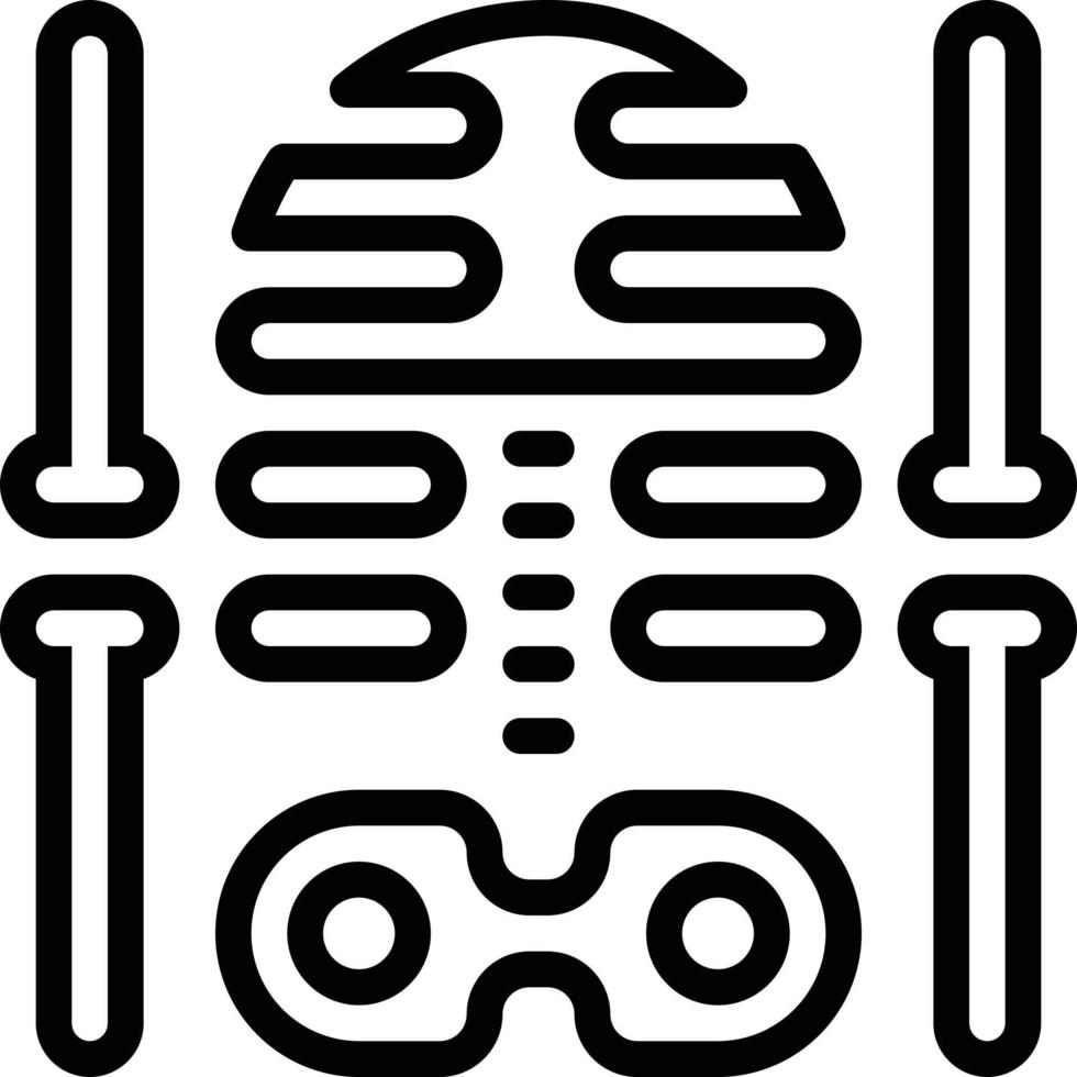 x ray skeleton healthcare medical - outline icon vector