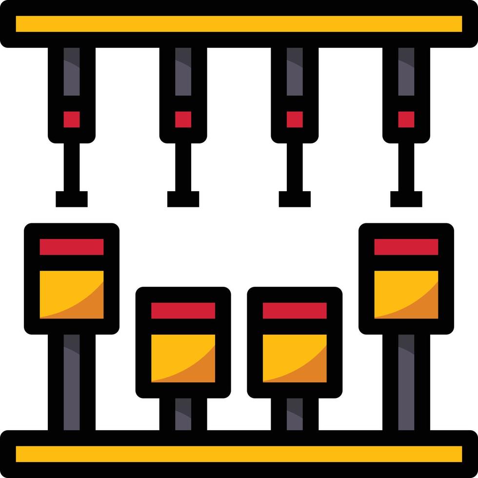 engine start part - filled outline icon vector