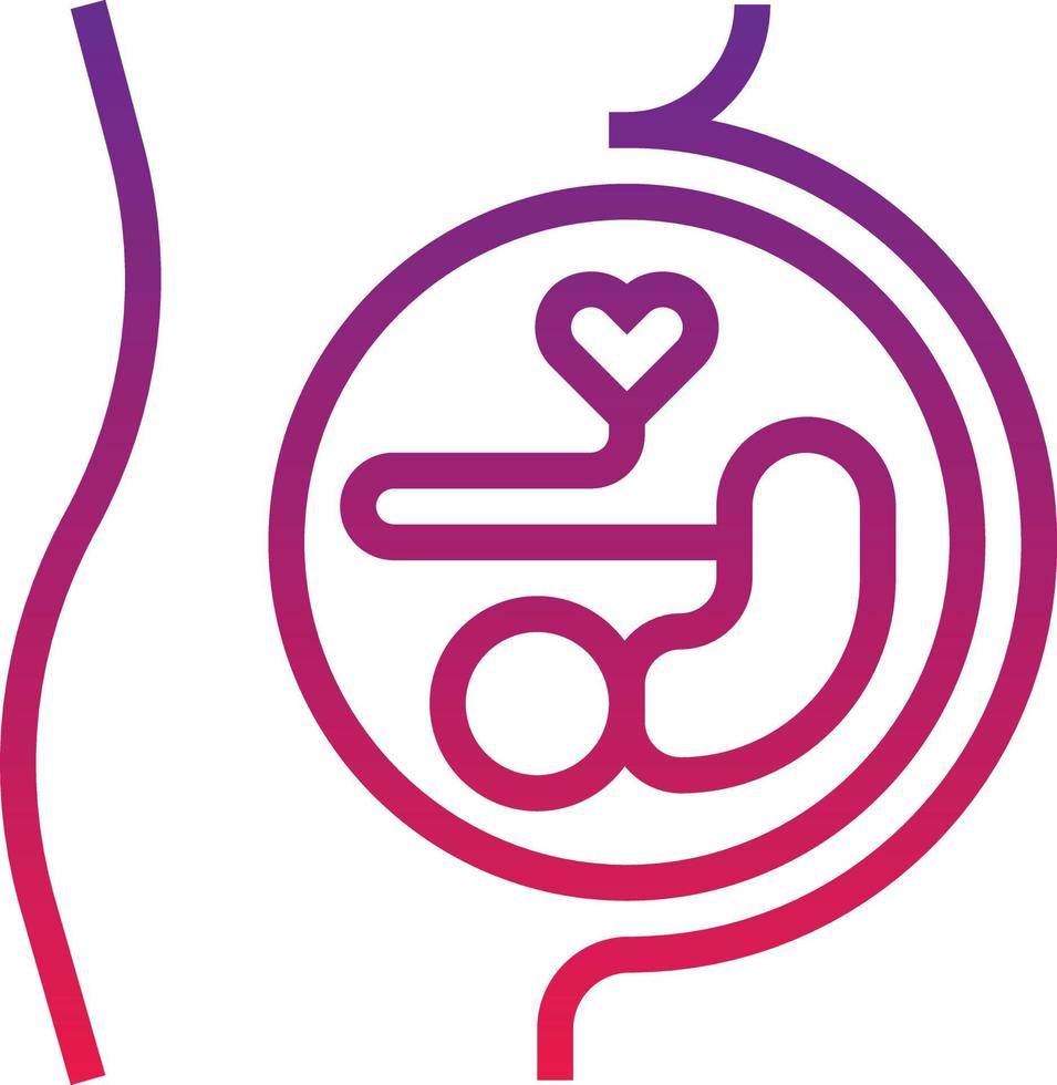 pregnant healthcare medical - gradient icon vector