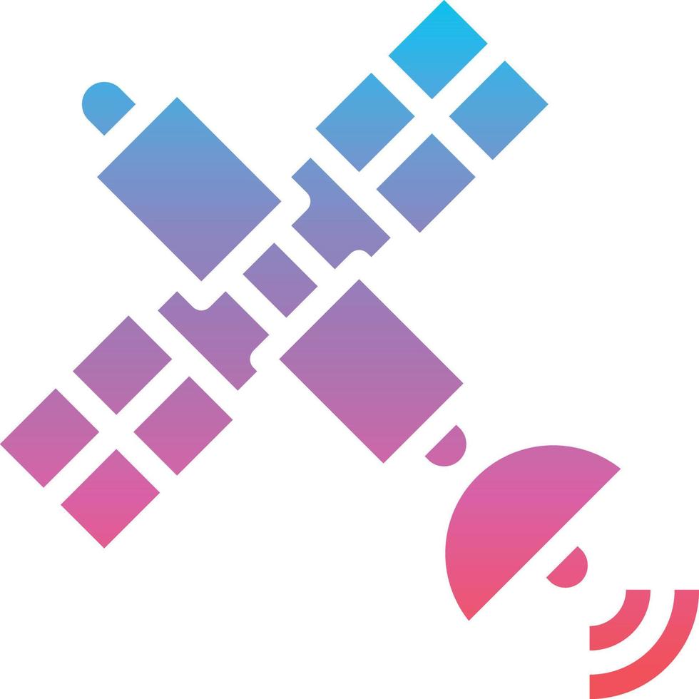 satellite comsat communication - gradient solid icon vector