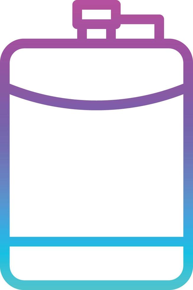 hip flask alcohol travel beverage - gradient icon vector