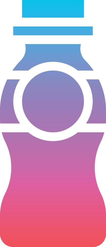 drinking yogurt bottle milk beverage - gradient solid icon vector