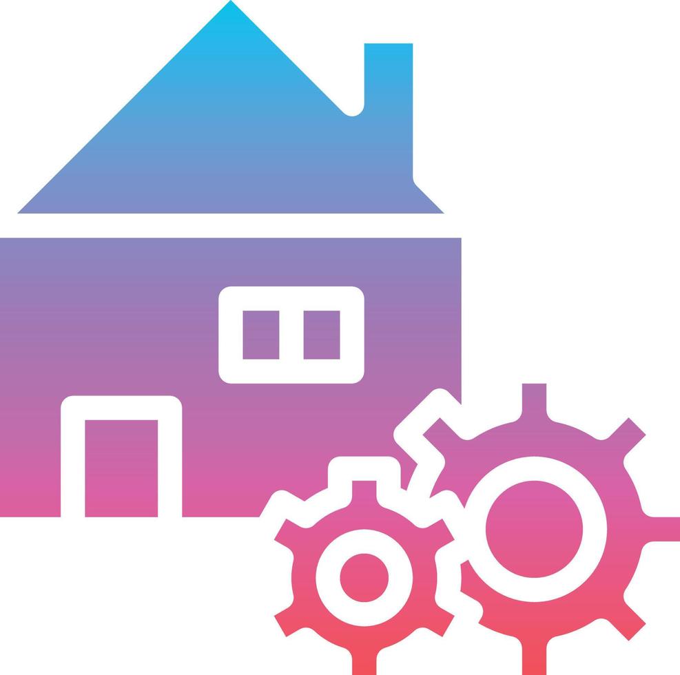 property fix repair home settings - gradient solid icon vector