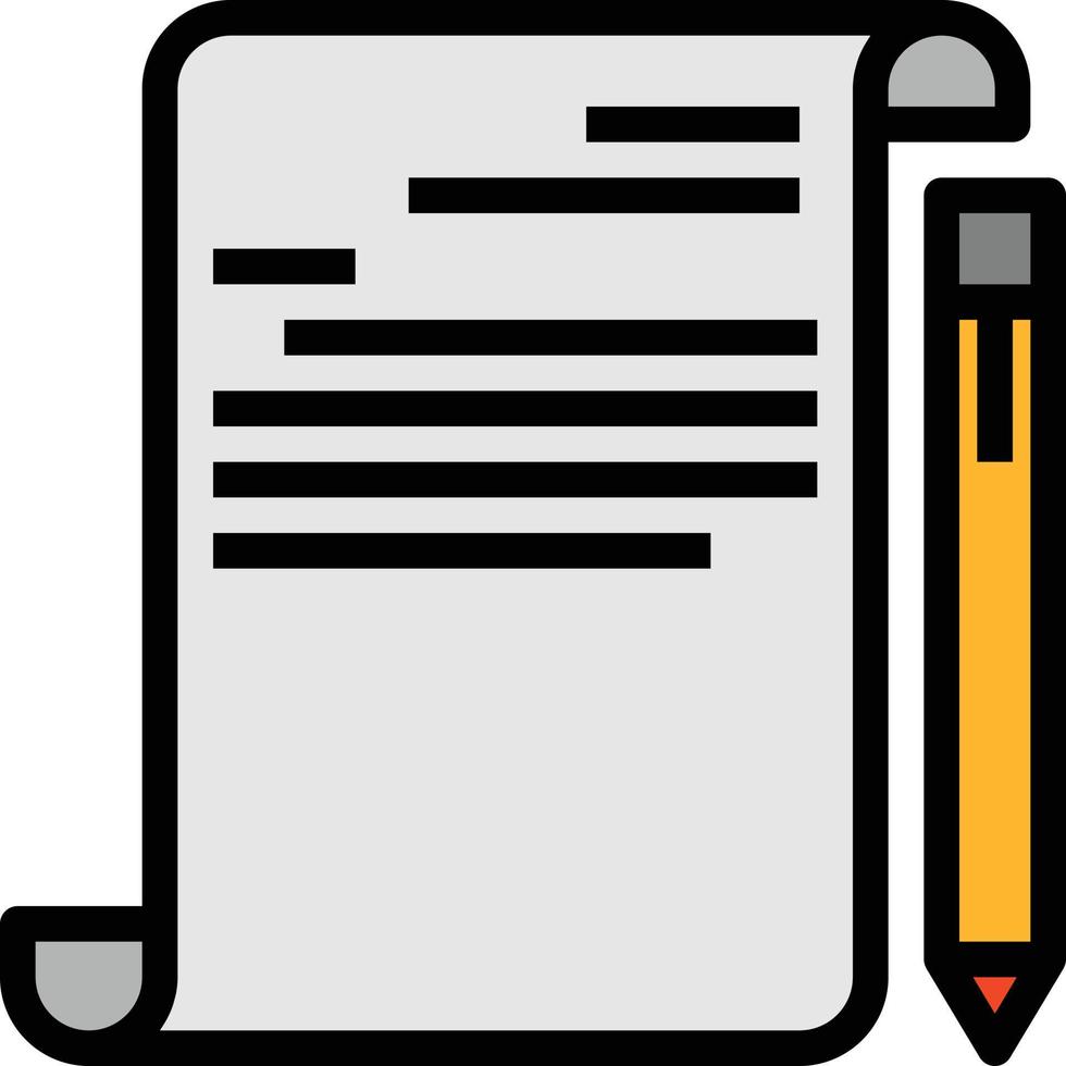 letter pen writing communication - filled outline icon vector