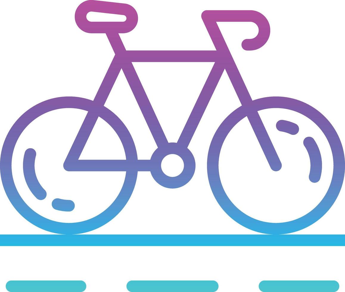 cycling bycicle sport bike - gradient icon vector