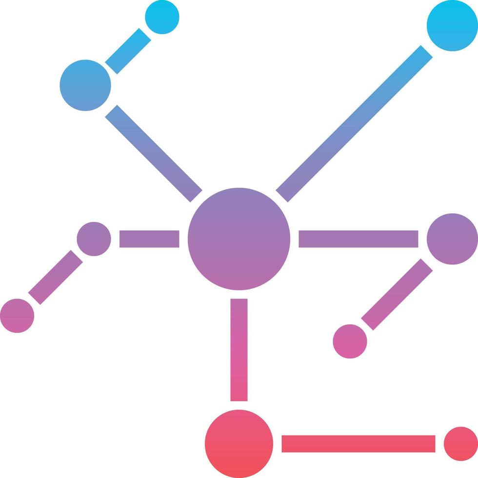 connection network communication - gradient solid icon vector