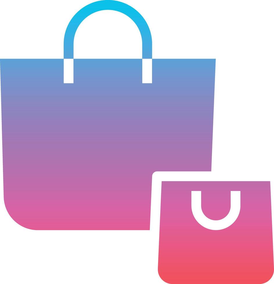 shopping bag purchase mall - gradient solid icon vector