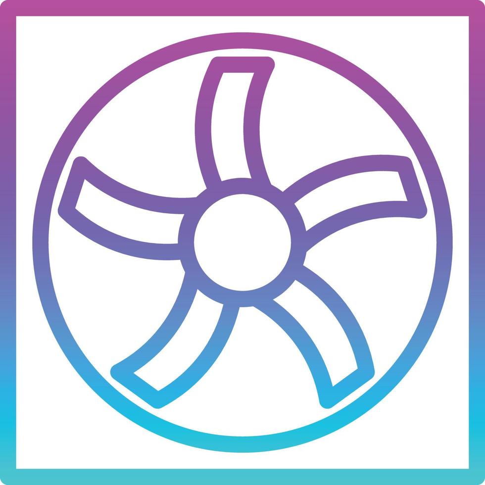 radiator fan part air - gradient icon vector