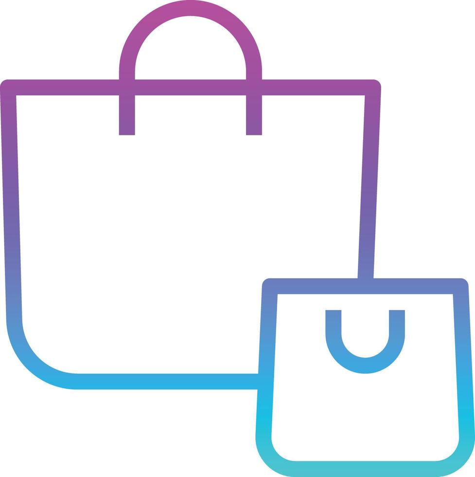 shopping bag purchase mall - gradient icon vector