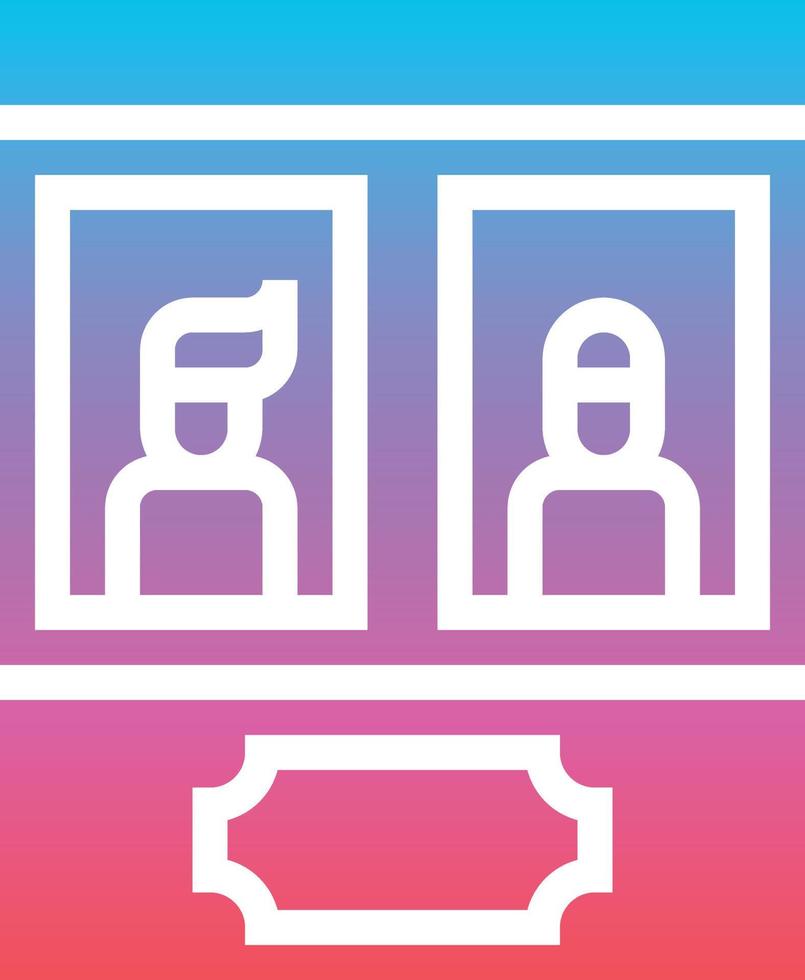 ticket office circus - solid gradient icon vector