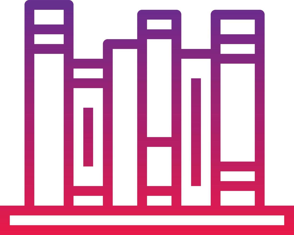 reading book shelf stack - gradient icon vector