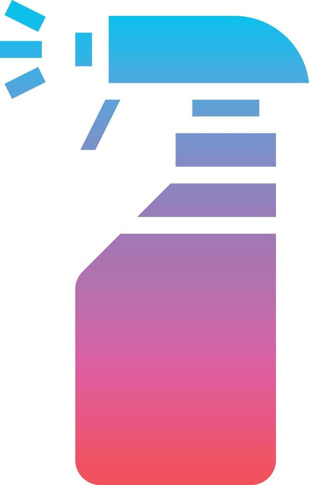 spray cleaning bottle - gradient solid icon vector