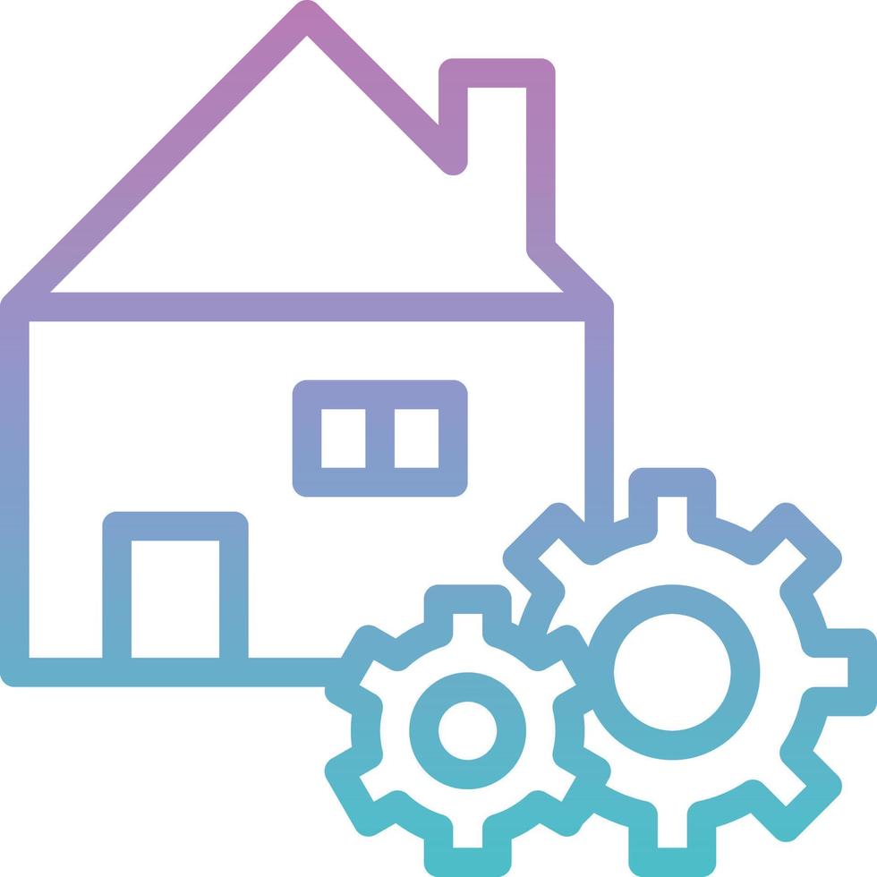 property fix repair home settings - gradient icon vector