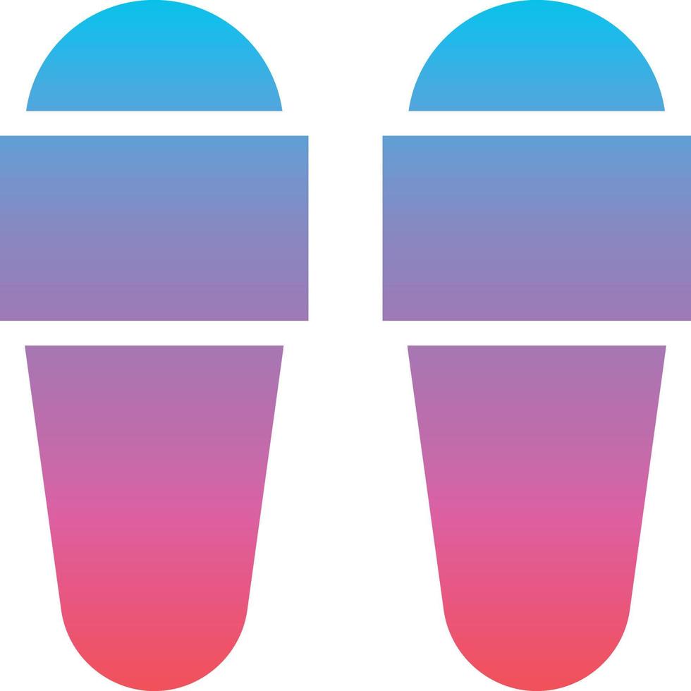 slippers shoes hotel spa - gradient solid icon vector
