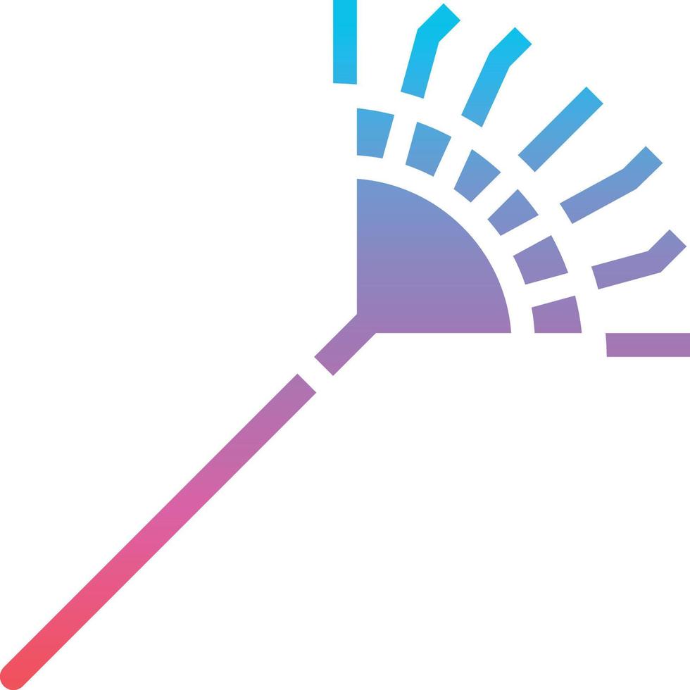 rake tool farm - gradient solid icon vector