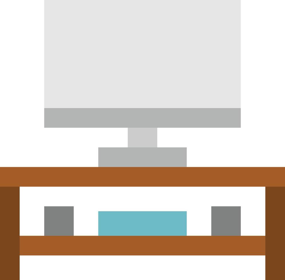 estantes de tv televisión tv película muebles - icono plano vector