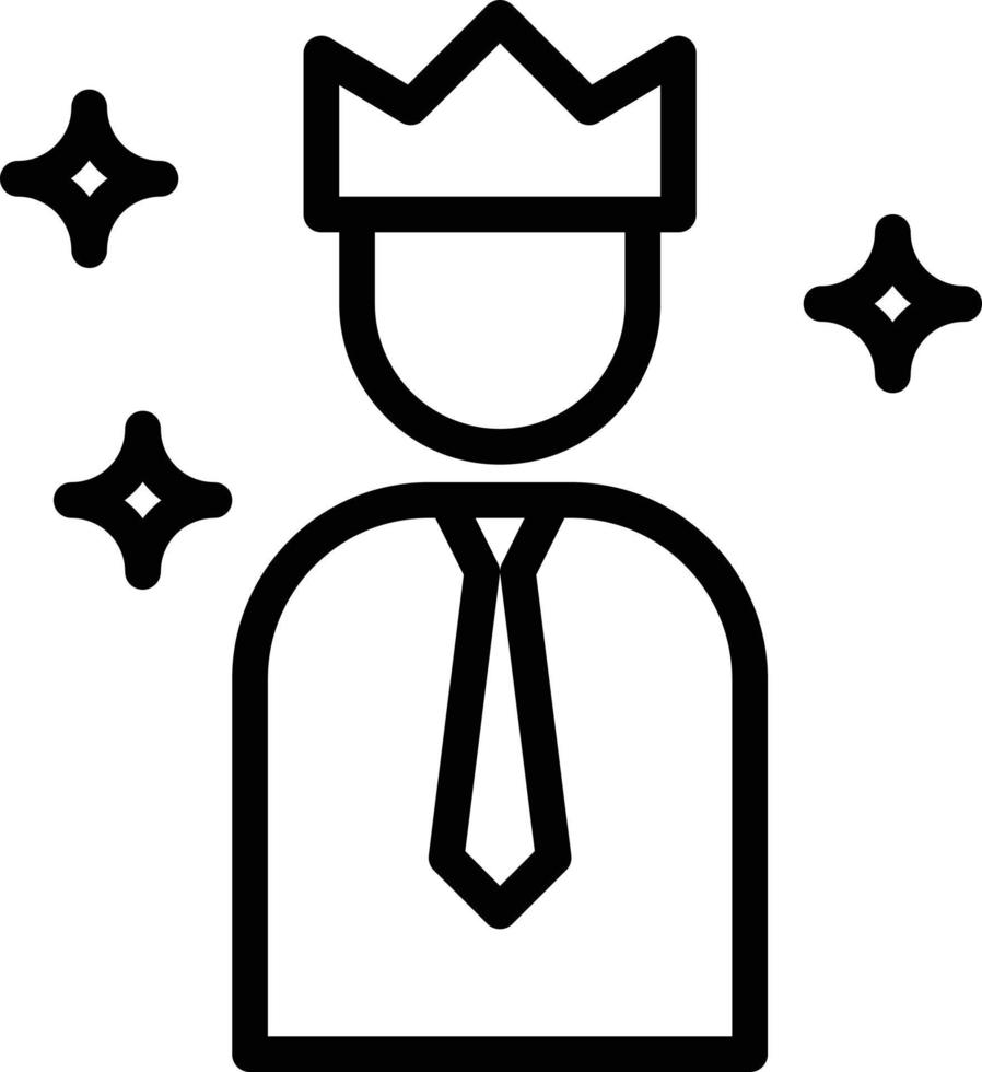 leader king businessman business salesman - outline icon vector