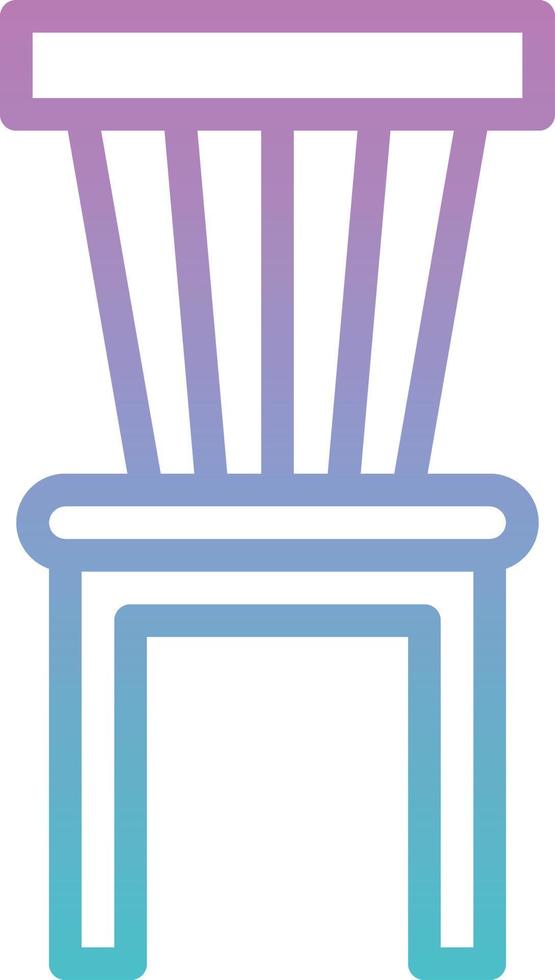 silla sentarse asiento muebles casa - icono degradado vector