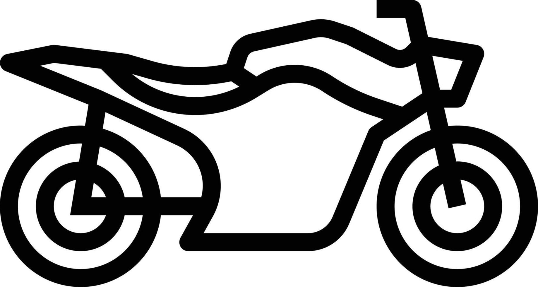 motorbiking motocycle driving racing - outline icon vector