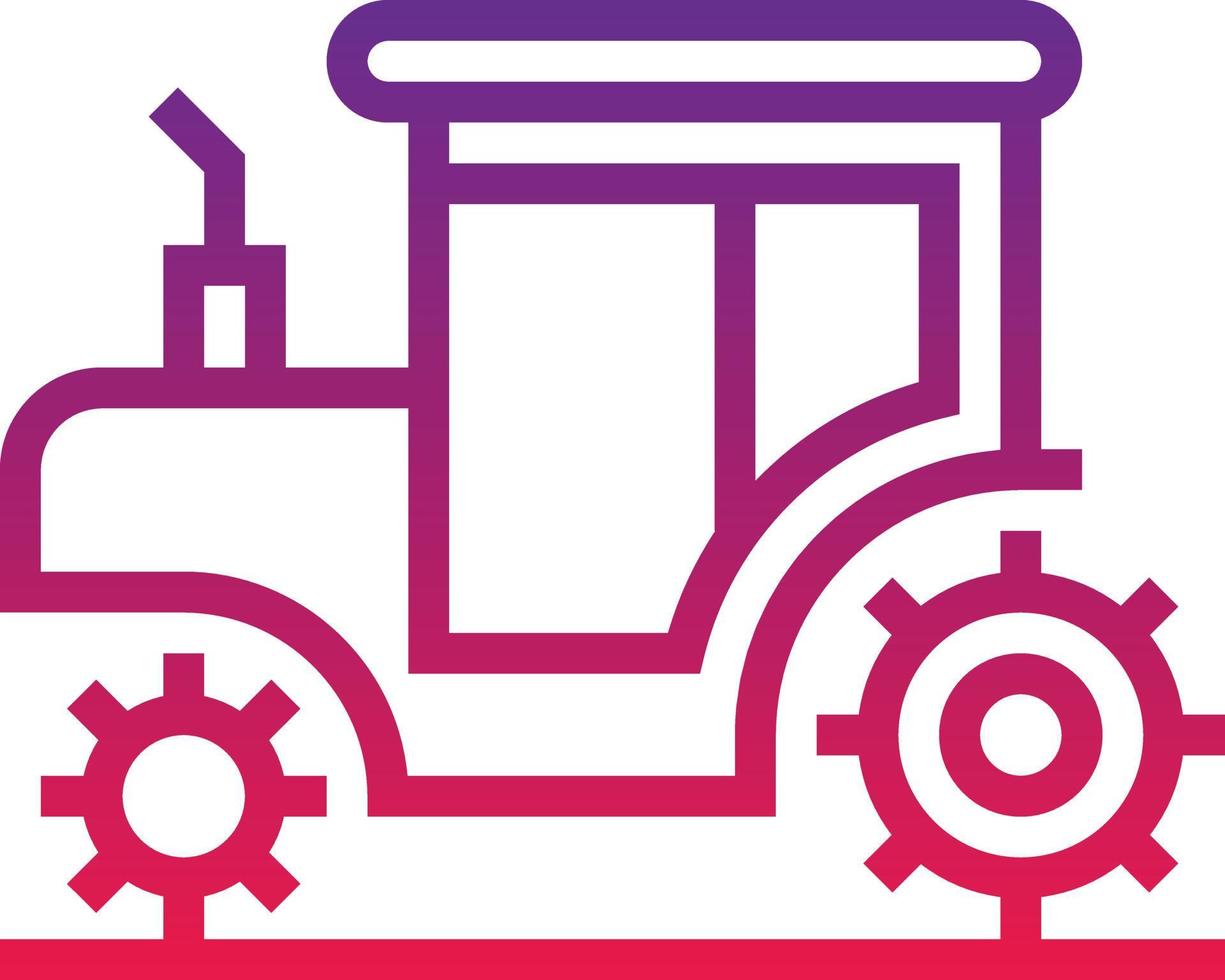 tractor transport car - gradient icon vector