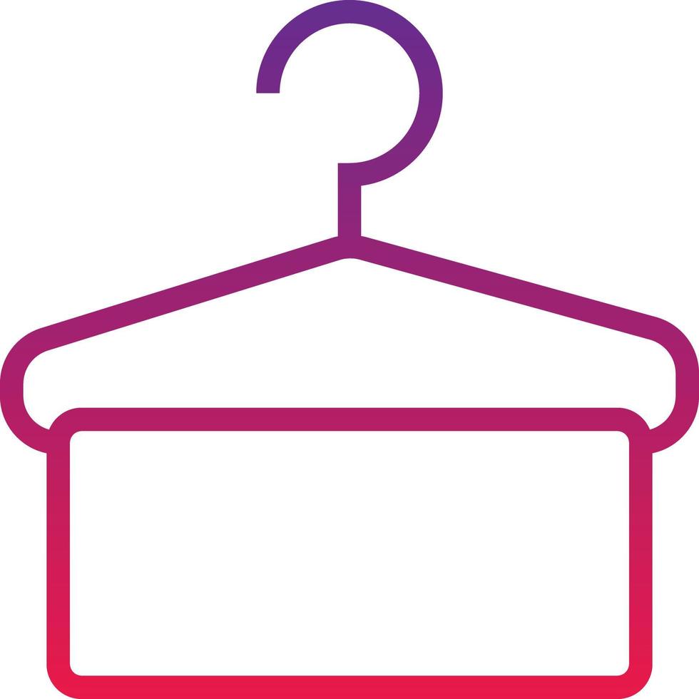 hanger towel - gradient icon vector