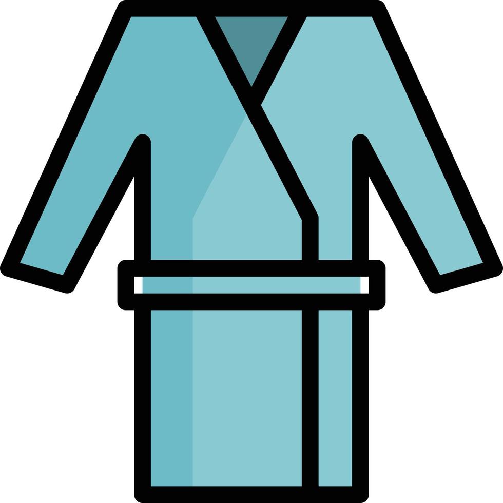 bathrobe spa hotel - filled outline icon vector