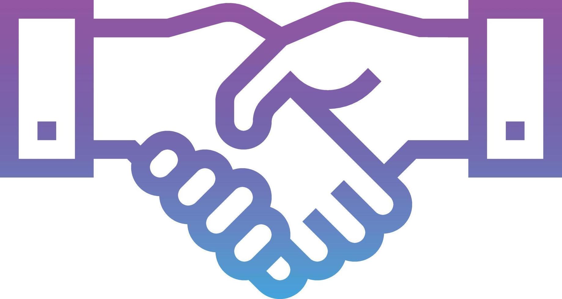handshake business relationship communication - gradient icon vector