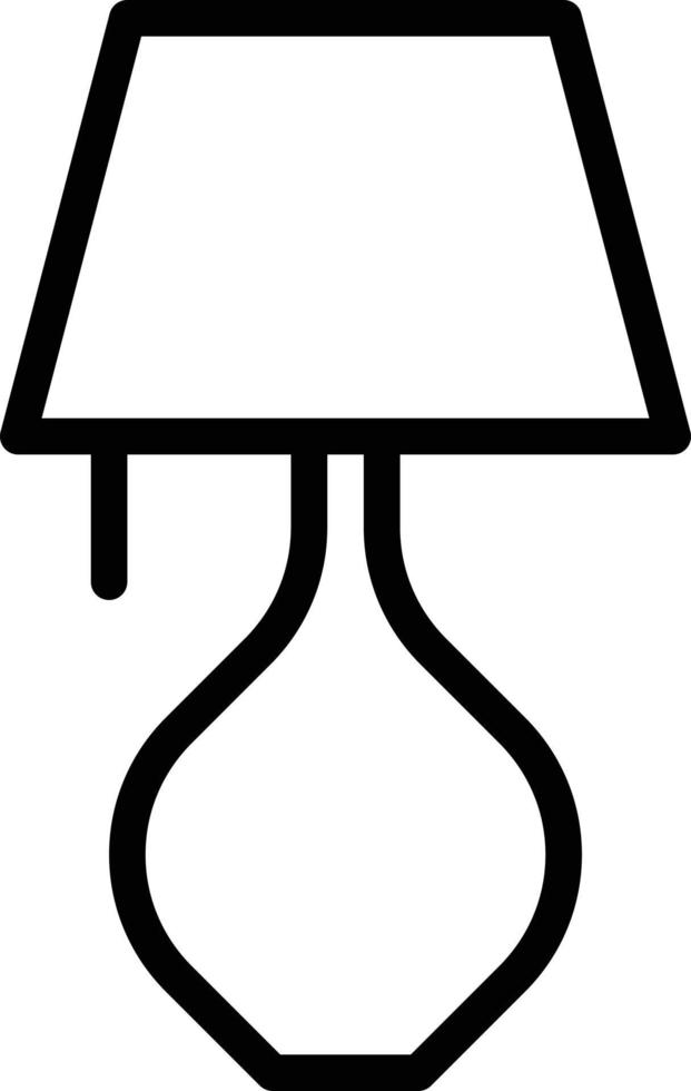 table lamp lamp lighting bulb furniture - outline icon vector