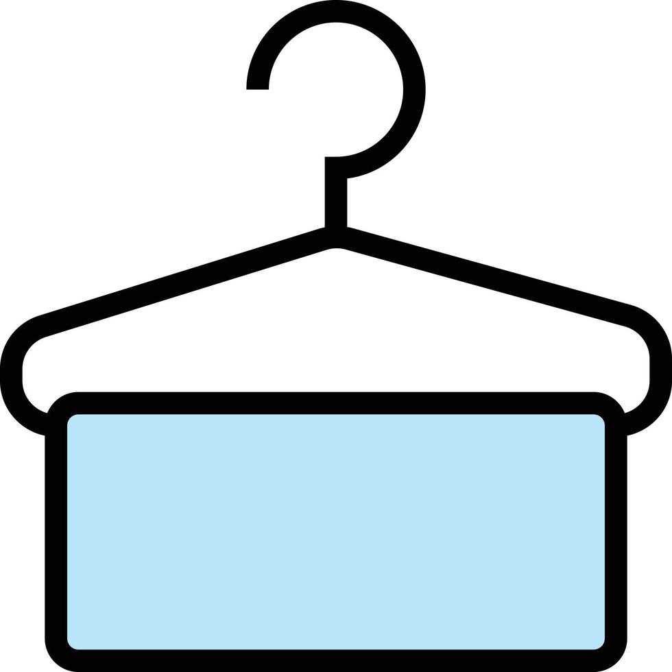 hanger towel - fill outline icon vector