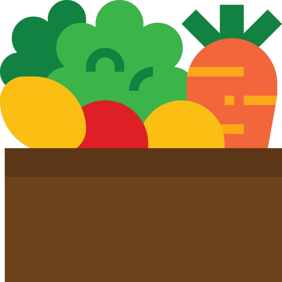 vegetables healthy food - flat icon vector