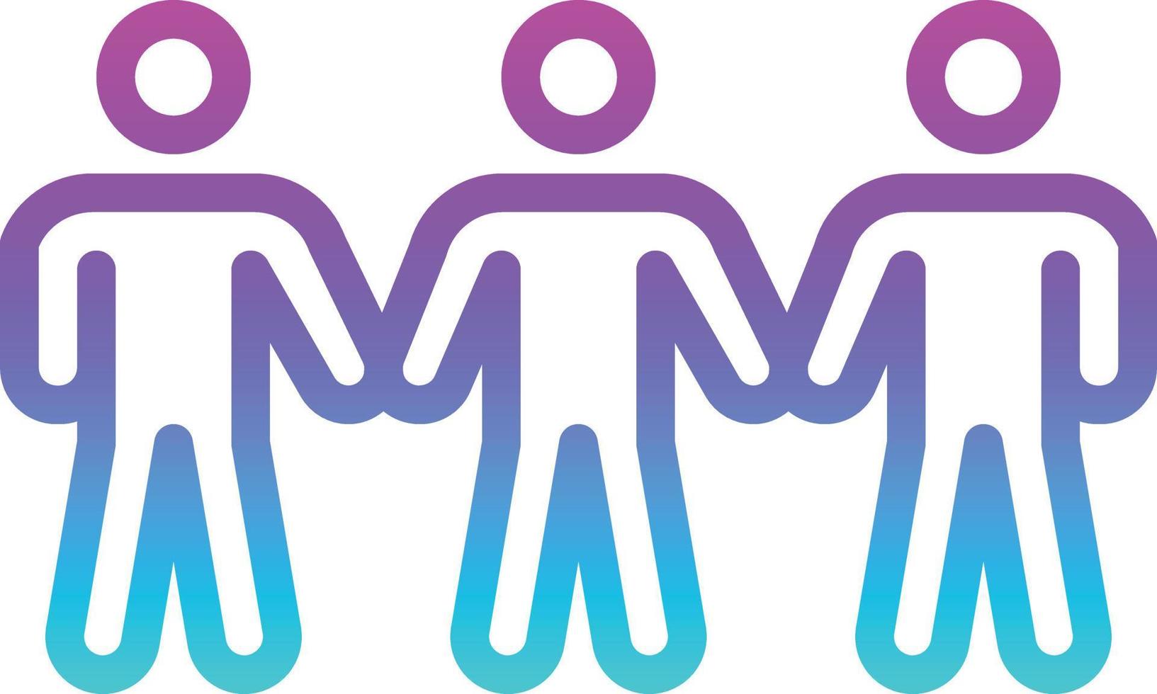 sociology team power partner social - gradient icon vector