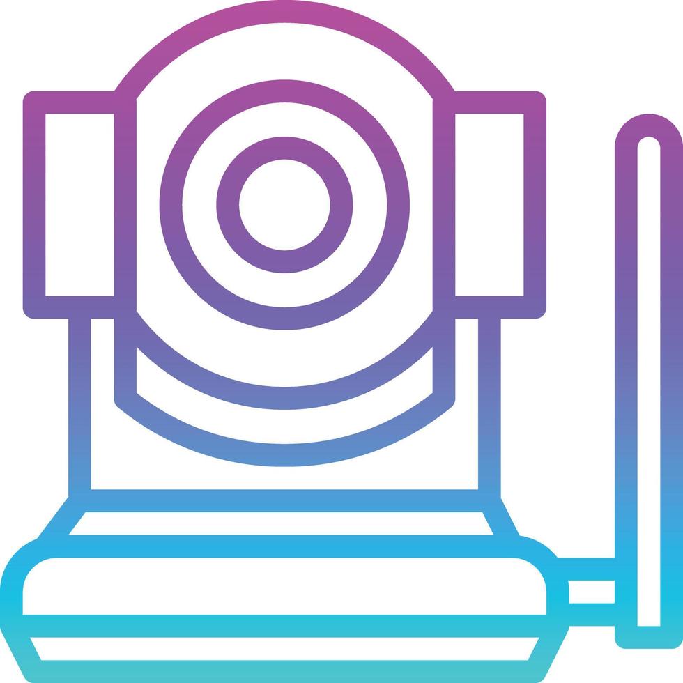 cctv spy camera video recorder security - gradient icon vector