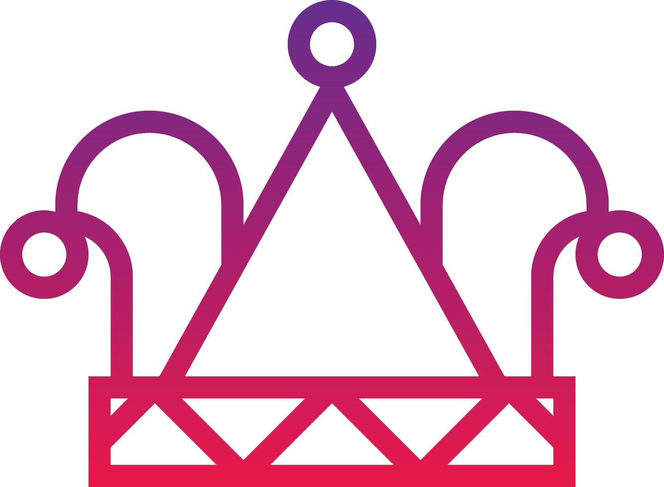 joker hat carnival circus - gradient icon vector