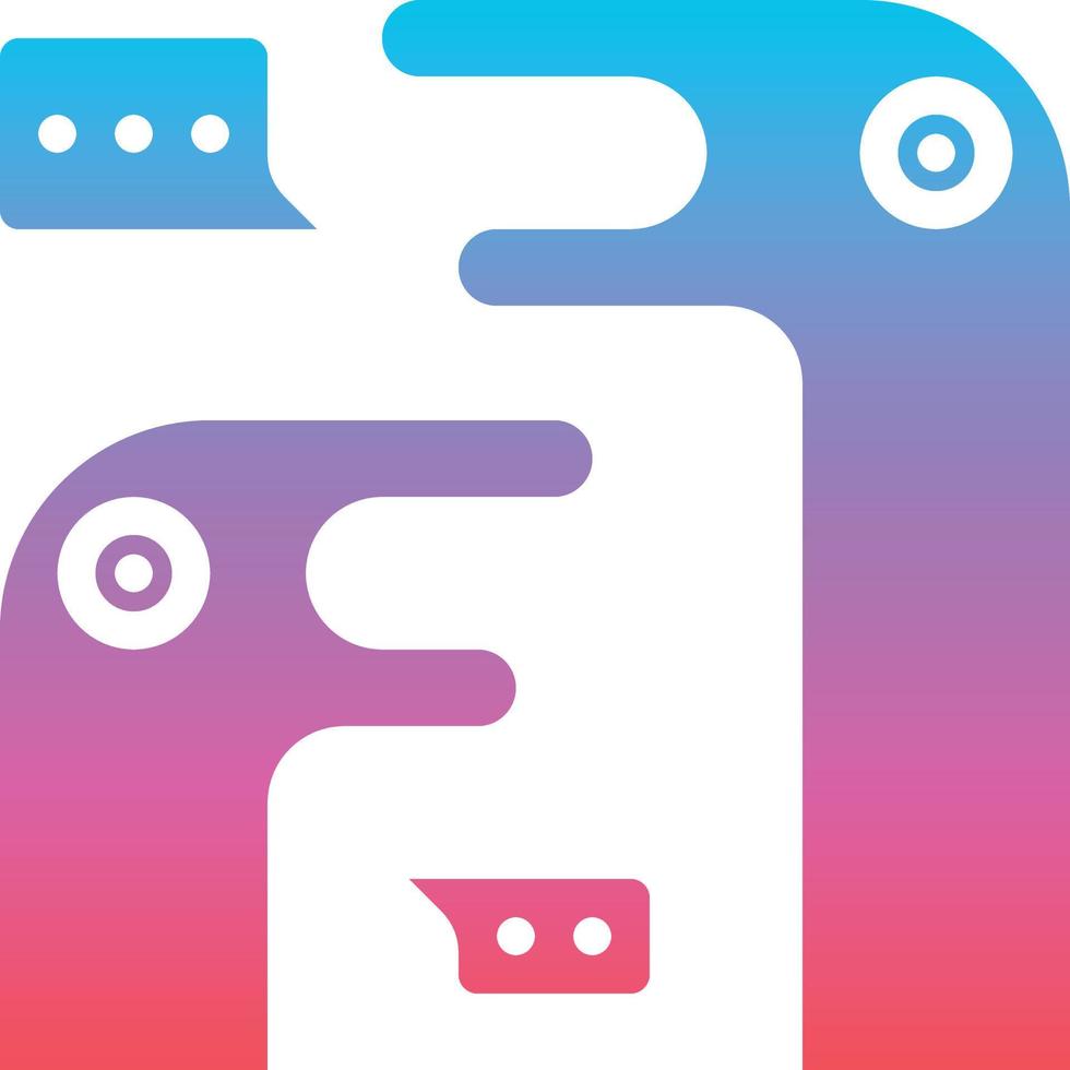 puppet talk show circus - solid gradient icon vector