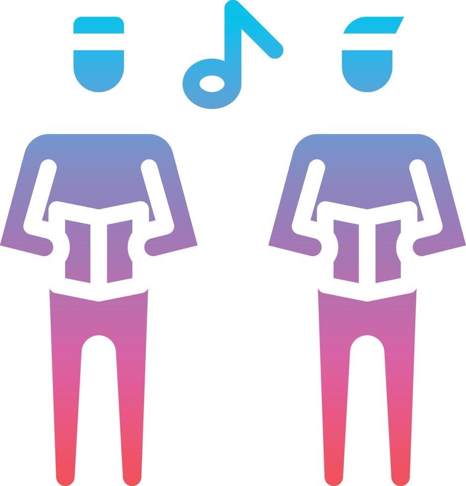choir music song chorus voice - gradient solid icon vector