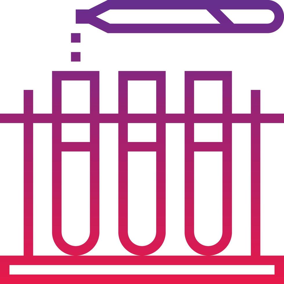 test laboratory science medical - gradient icon vector