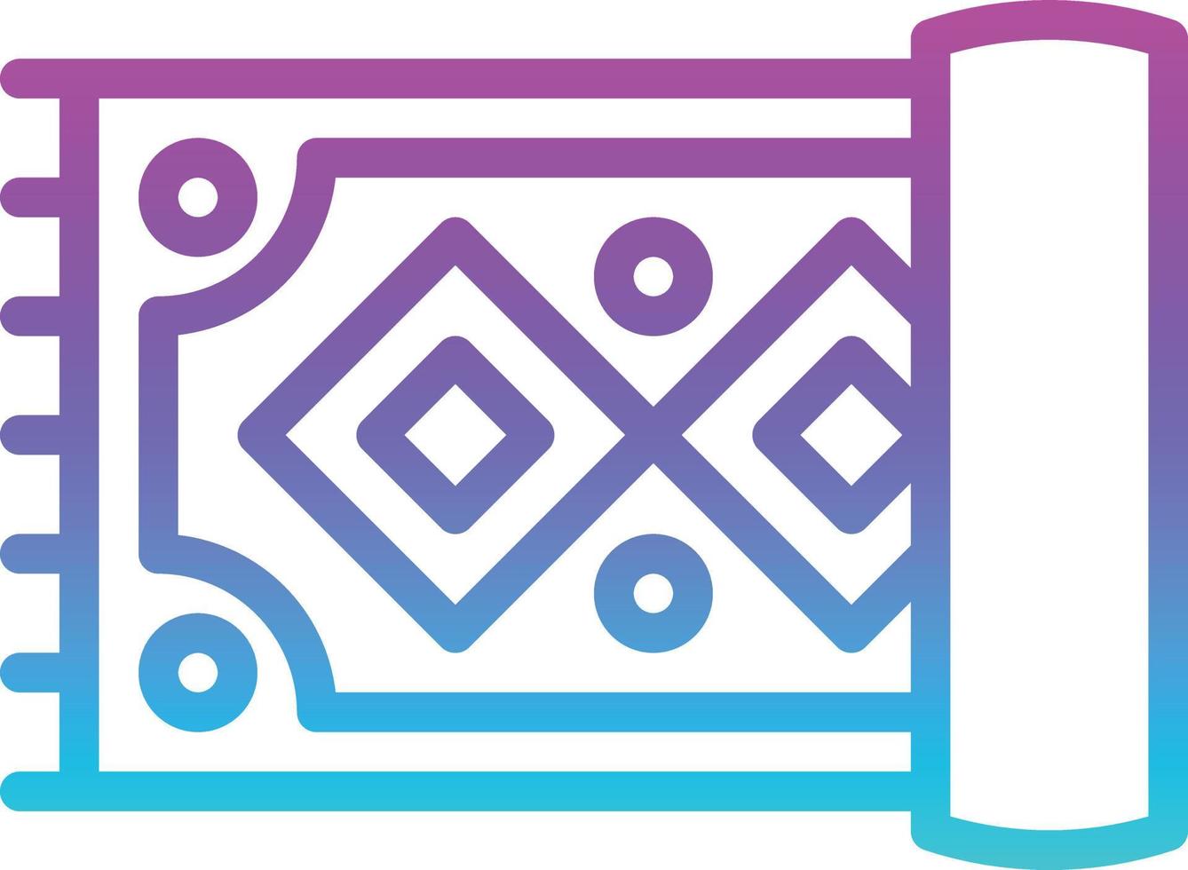 carpet rug flooring floor furniture - gradient icon vector