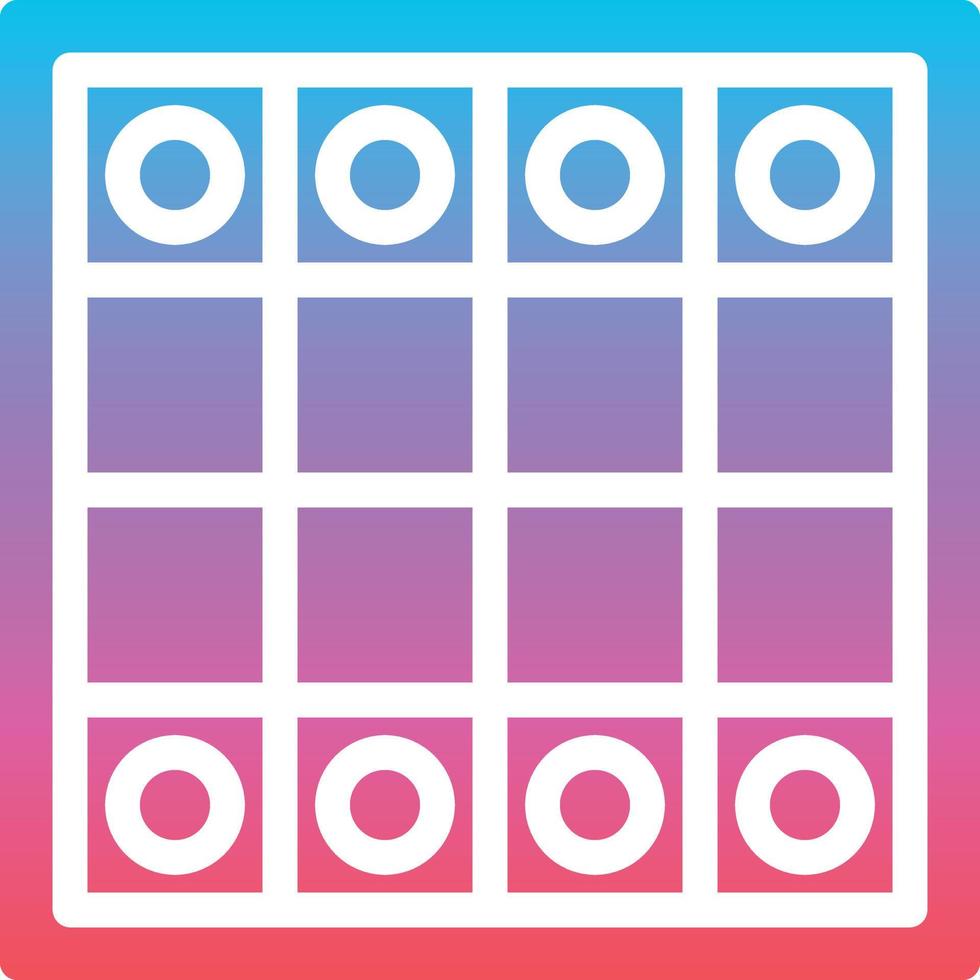 board game playing chess - gradient solid icon vector