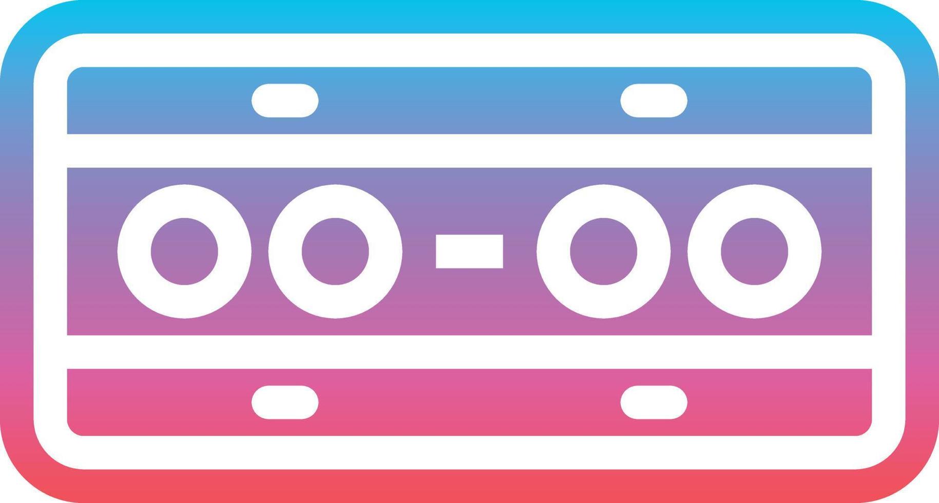 license plate part number - gradient solid icon vector