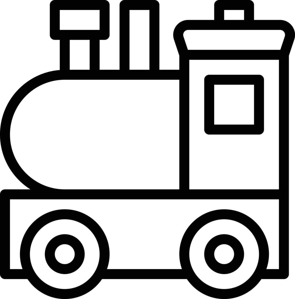 toy train kids wood - outline icon vector