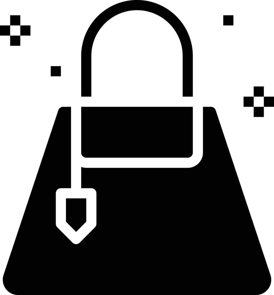 bag fashion - solid icon vector